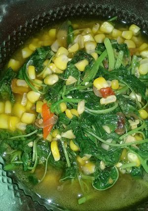 Foto resep Tumis bayam with sweet corn