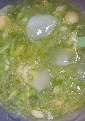 Foto resep Es blewah melon selasih