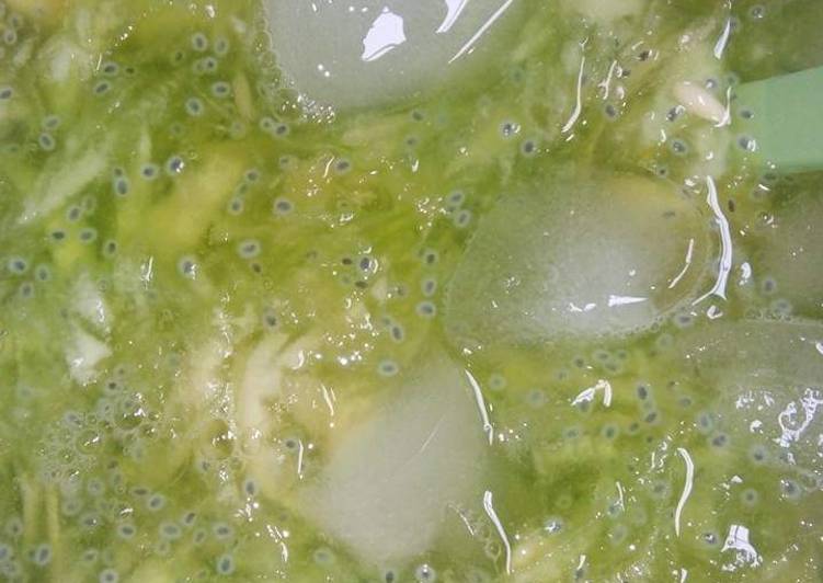 Cara Musim Gugur saat makan malamEs blewah melon selasih