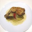Pollo asado con limón y tomillo