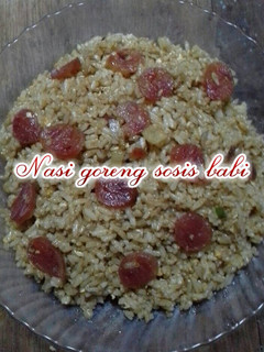 Foto resep 🍚Nasi goreng sosis babi🐷