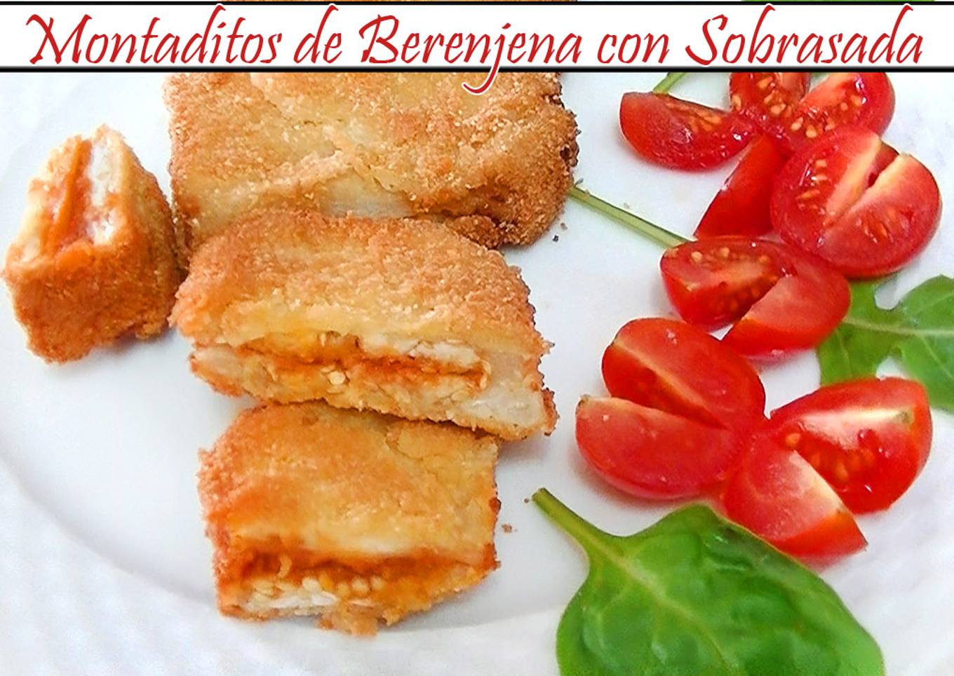 Montaditos de berenjena con sobrasada