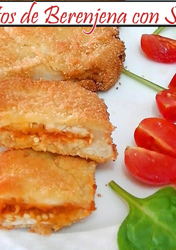 Una foto de Montaditos de berenjena con sobrasada