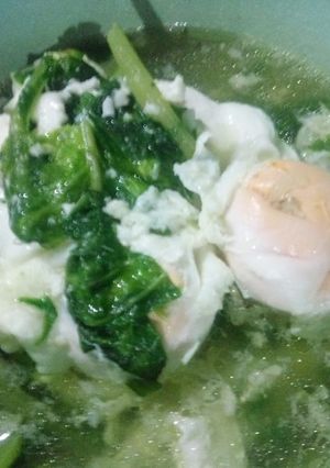 Foto resep Sup Telur + Sawi Hijau