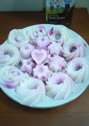 Foto resep white pudding buah naga