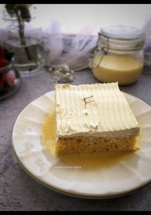 صورة لوصفة كيكة الحليب بالزعفران