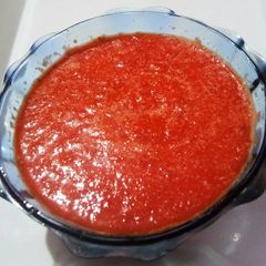 Red alpino chilli's chutney A picture of Red alpino chilli's chutney.