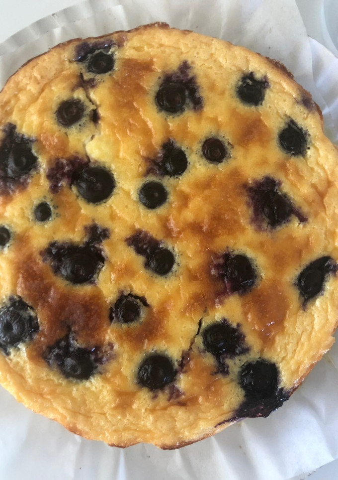 Una foto de Tarta de queso con arándanos