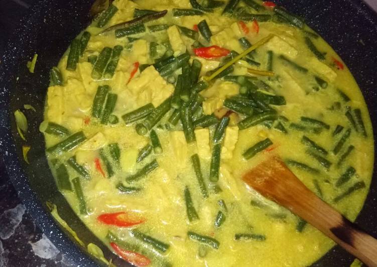 Tempe Kacang sayur santan