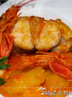 Una foto de Suquet de rape y gambas