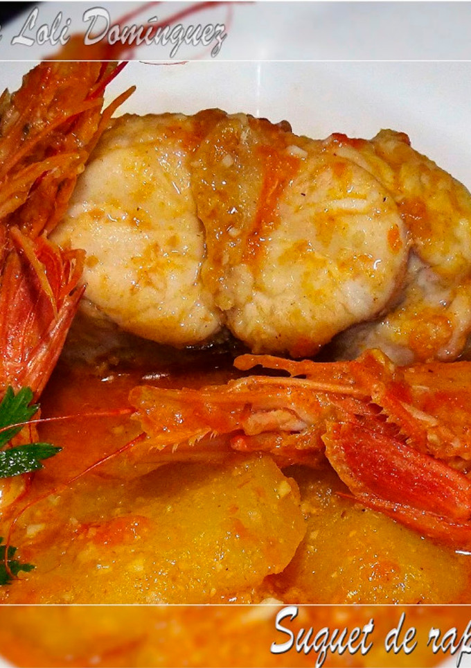 Una foto de Suquet de rape y gambas