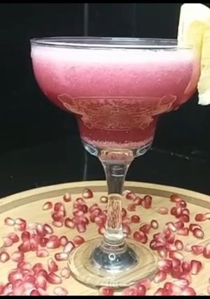 A picture of Pomegranate soda drink || Pomegranate mojito Cooking with samra.