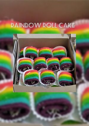 Foto resep Rainbow Rolls Cake