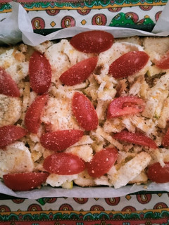 Foto di Tortino di zucchine e pancarrè con pomodorini
