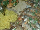 سمك دنيس مقلي بالخلطة الجبارة مع الرز الاصفر والسلطة