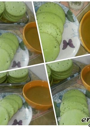 Foto resep Serabi pandan kuah kinca