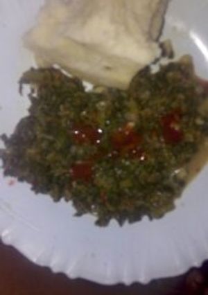 A picture of Kenyan traditional vegetables (Saga).
