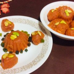 Carrot custard halwa A picture of Carrot custard halwa.
