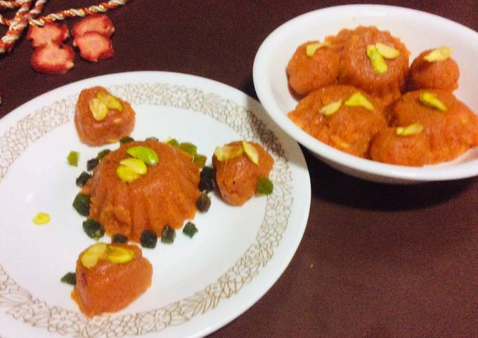 Carrot custard halwa