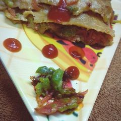 A picture of Pizza paratha.