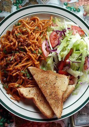 Una foto de Spaghetti con chorizo