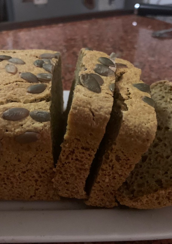 Una foto de PAN de TRIGO SARRACENO y CÚRCUMA (sin gluten)