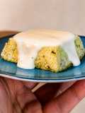 Tortino di zucchine con fonduta di pecorino