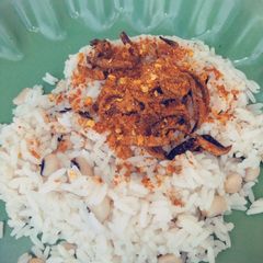 A picture of Rice and Beans.