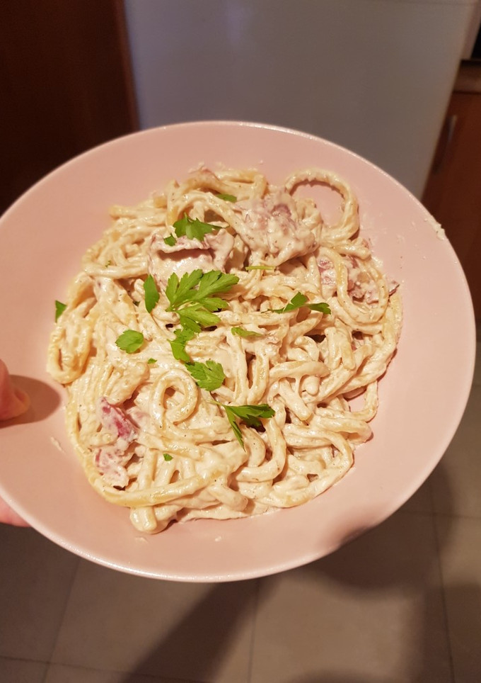 Una foto de Carbonara rápida