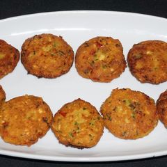 A picture of YELLOW SPLIT PEA FRITTERS (VEGAN).