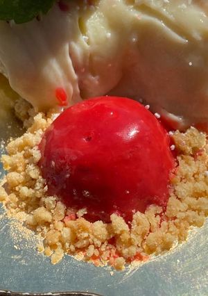 Una foto de Mousse de fresa
