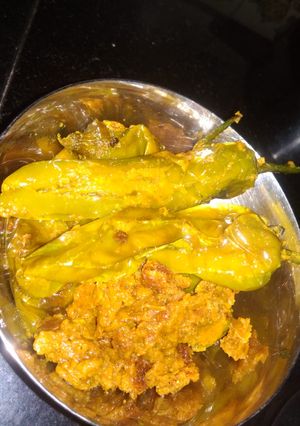 A picture of Masala fried chilli.