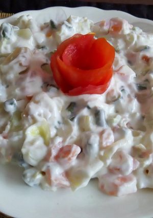 A picture of Russian salad.