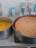 Bizcochuelo y crema de vainilla para rellenarlo