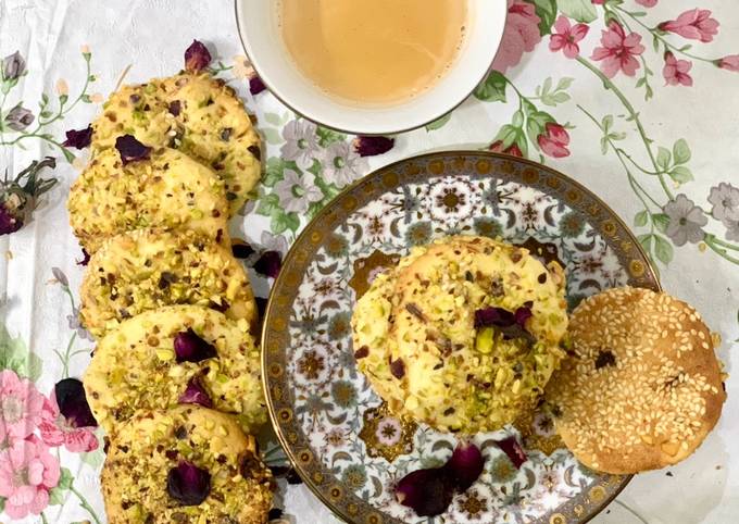 Recipe of Speedy Barazek (Pistachios and sesame cookies)