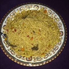 A picture of Macaroni and supergetti jollof.
