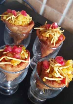 A picture of Sabudana khichdi cones.