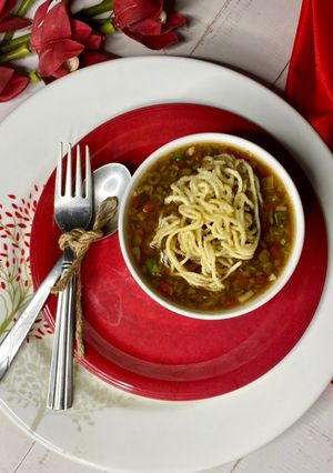 A picture of Manchow Soup.