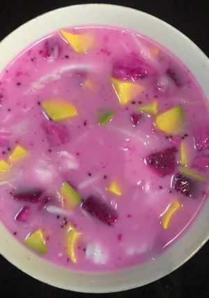 Foto resep Es buah naga