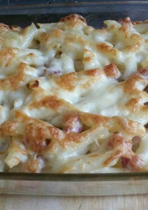 Rakott szalonnás penne /Bacon Penne recept fotója