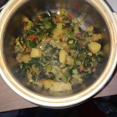 A picture of Green onion ki sabji.