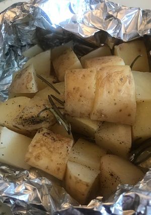 Una foto de Papas al horno con cerveza