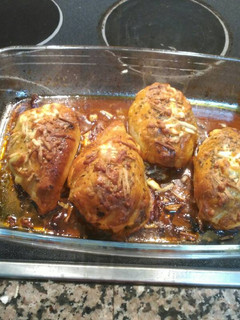 Una foto de Hojaldre relleno de solomillo de cerdo (relleno sobrasada con miel)