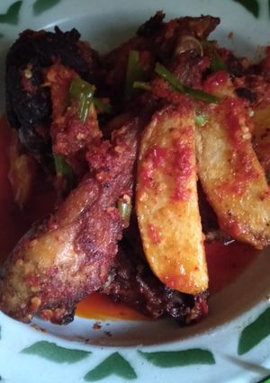 Foto resep Ayam mpung balado kentang