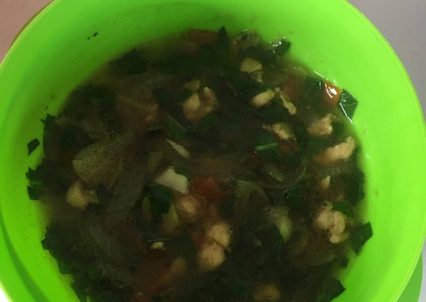 Tumis kangkung ayam (mpasi 1y)