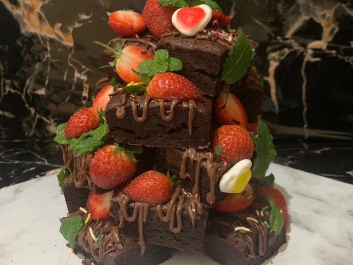 Langkah Mudah untuk Membuat Resep Brownie tower yang Sempurna Anti Ribet, Lezat Sekali