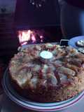 Torta invertida de manzana