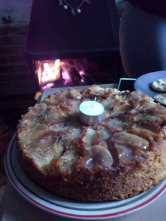 Una foto de Torta invertida de manzana