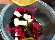 A picture of feta kale