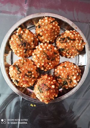 A picture of Sabudana vada Or fritters.